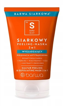 Peeling - maska do skory trądzikowej Barwa Siarkowa wygładzająca 2 w 1 120 ml (5905172331622)