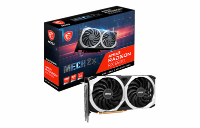 Дискретная видеокарта MSI RX 6600 MECH 2X, 8 GB GDDR6, 128-bit / HDMI / DisplayPort б/у