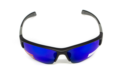 Окуляри поляризаційні захисні BluWater Samson-3 Z87.1 Polarized (G-Tech™ blue), дзеркальні сині