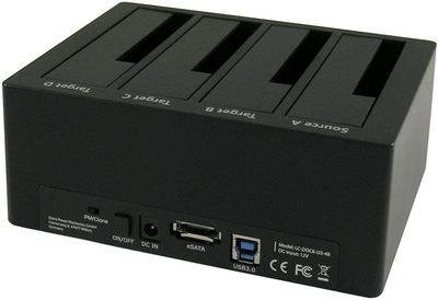 Док-станція LC-Power для 4 x SATA HDD/SSD 3.5"/2.5" Black (LC-DOCK-U3-4B)