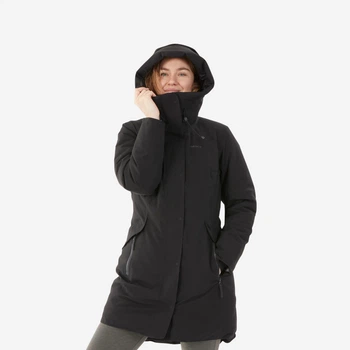 Куртка жіноча QUECHUA SH500 ultra-warm водонепроникна, чорна - S