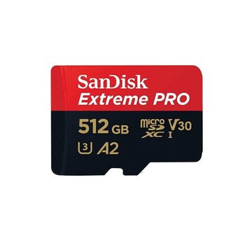Карта памяти SanDisk Extreme Pro A2 512Gb microSDXC (UHS-1 U3) class 10 V30 R200MB/s W140MB/s adapter (SDSQXCD-512G-GN6MA)
