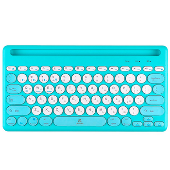 Клавіатура бездротова Jeqang JB-333 V5.0/Type-C Ukr/En для Windows/Mac/Android/iOS Синій