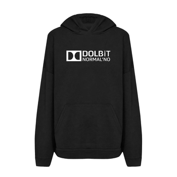 Худі з принтом ТiШОТКА Dolbit normal'no З гумором про Dolby Digital M Чорний (1086342211)