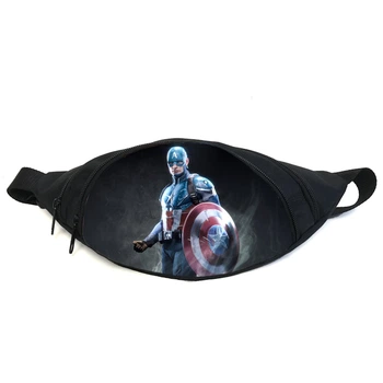 Поясная сумка бананка Капитан Америка (GB - Captain America 05) Gear Bag черная
