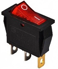 Переключатель красный с подсветкой KCD3-101N R/B АСКО-УКРЕМ
