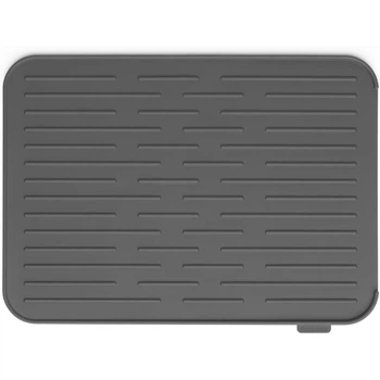Килимок для сушки посуду силіконовий Brabantia Dish Washing Organising 44х32 см темно сірий 117442 (00800682)