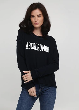 Свитшот женский - свитшот Abercrombie & Fitch AF5648W XS Темно-синий