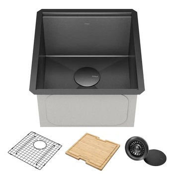 Кухонна мийка Kraus Kore нижнього монтажу KWU1101-17 KS0017U 38,1 x 40,6 x 25,4 см Чорний