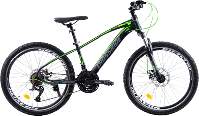 Велосипед Crossride МТВ "Matrix" 24" 13" Черно-зеленый (0275-130-1)