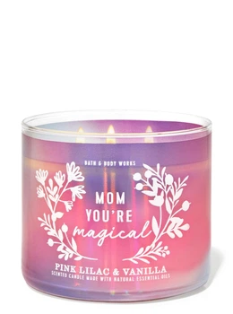 Свеча ароматическая Bath & Body Works PINK LILAC & VANILLA BBW0159W 411 г Комбинированный
