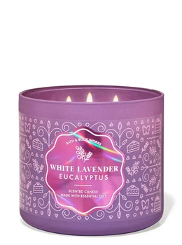 Свічка ароматична Bath & Body Works WHITE LAVENDER EUCALYPTUS Bath and Body Works BBW0249W 411 г Фіолетовий