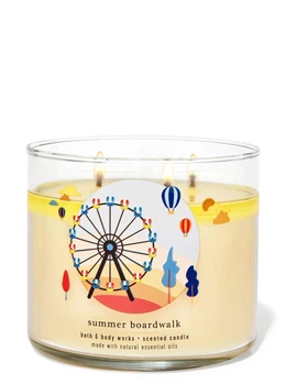 Свеча ароматическая Bath & Body Works SUMMER BOARDWALK BBW0273W 411 г Молочный