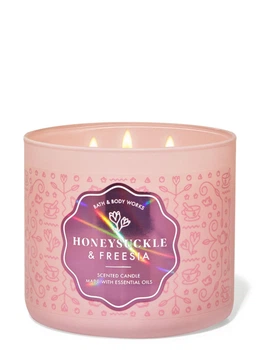 Свеча ароматическая Bath & Body Works HONEYSUCKLE&FREESIA Bath and Body Works BBW0282W 411 г Светло-розовый