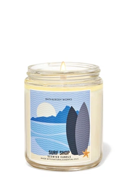 Свеча ароматическая Bath & Body Works SURF SHOP BBW0436W 198 г Белый