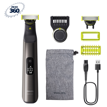 Электростанок Philips OneBlade Pro 360 QP6552/15 для лица и тела (8720689027199)