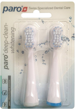 Змінні щітки для глибокого очищення та відбілювання Paro Swiss Sonic Deep Clean Whitening 2шт (2шт) (645446-551772-2)