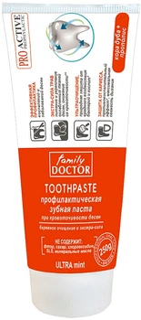 Профилактическая зубная паста "Бережное очищение и экстра-сила" Family Doctor Toothpaste 250g (766116-697608-2)