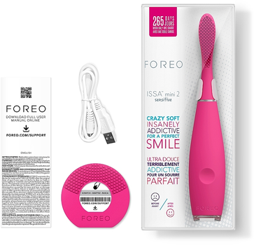 Электрическая зубная щетка - Foreo Issa Mini 2 Sensitive Wild Strawberry Электрическая зубная щетка (1шт) (939049-0-2)