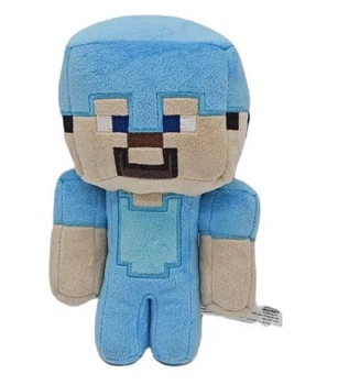 Детская игрушка из игры Minecraft (Майнкрафт) Стив Steve Mojang 18 см (Happy Explorer Diamond Steve) Голубой