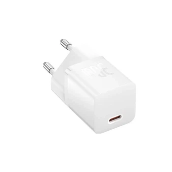 Сетевое зарядное устройство Type-C с быстрой зарядкой GaN5S Fast Charger(mini) 30W блок питания White, Baseus (CCGN070502)