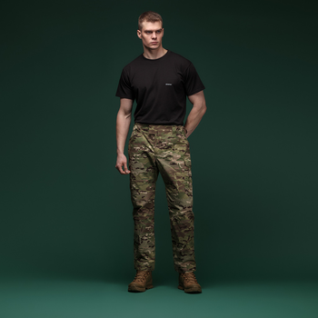 Комплект футболок Basic Military T-shirt. Чорний - Олива. Розмір M