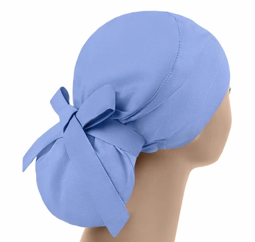 Медицинская шапочка женская PonyTopHat универсальная Голубая