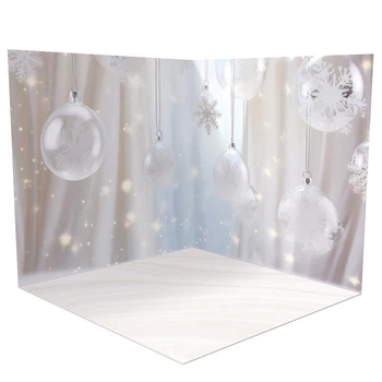 Новогодний угловой фотофон, виниловый 120x120см, Frontlit 450 г/м2 №58582