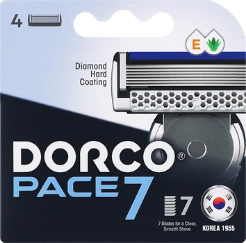 Сменные кассеты для бритья - Dorco Pace 7 4шт (818075-87276)