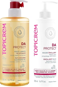 Набор - Topicrem DA Protect (oil/500ml + balm/500ml) (1374337-23664529)