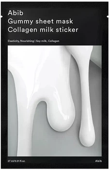 Зволожуюча тканинна маска з молочним протеїном - Abib Gummy Sheet Mask Collagen Milk Sticker 27ml (1397896-23189715)