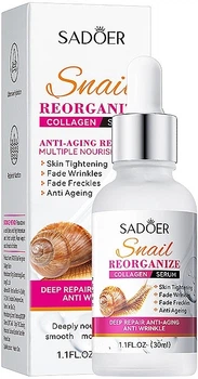 Эссенция для лица с коллагеном и экстрактом слизи улитки - Sadoer Snail Reorganize Collagen Essence 30ml (1345846-22805504)