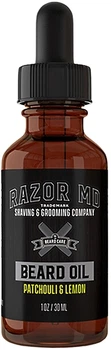 Олія для бороди з екстрактом пачулі та лимона - Razor MD Beard Oil Patchouli & Lemon 30ml (1326162-6949094)