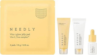 Набір - Needly Vita C Glow Miniature Set (f/pad/5pc + f/ser/5ml + f/cr/2x10ml) (1338221-7251195)