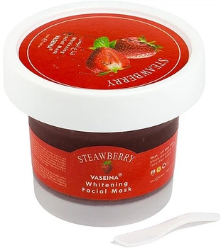 Відбілююча маска-скраб для обличчя з полуницею - Vaseina Strawberry Whitening Facial Mask 100ml (946245-20926433)
