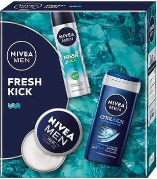 Набір чоловічий - NIVEA MEN Fresh Kick 2024 (sh/gel/250ml + deo/150ml + cr/75ml) (1389789-22562032)