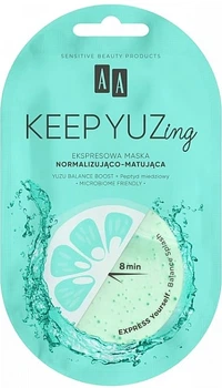 Нормализующая и матирующая экспресс-маска для лица - AA Cosmetics KEEP YUZing 7ml (1339141-17033106)