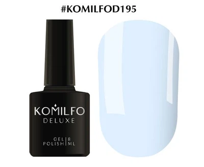 Гель-лак KOMILFO Deluxe Series №D195 (пастельно-блакитний) 8 мл