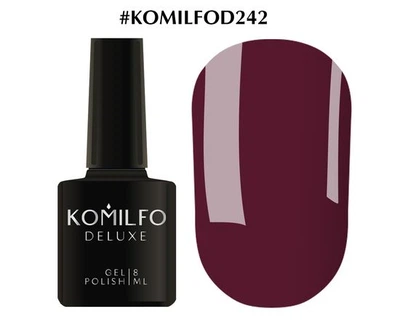 Гель-лак KOMILFO Deluxe Series №D242 (класична марсала) 8 мл