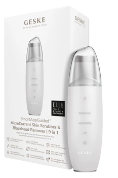 Мікрострумовий скрабер для шкіри та усунення чорних точок GESKE MicroCurrent Skin Scrubber&Blackhead Remover 9в1 white