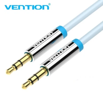 AUX аудіокабель Vention Audio 3.5 мм White Metal Type товстий дріт в обплетенні 2 м Silver (P350AC200-S)
