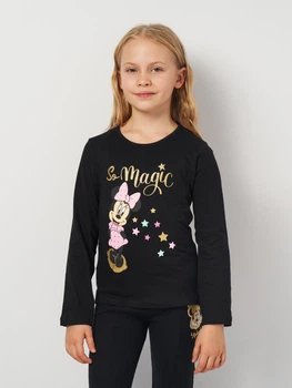 Дитячий лонгслів для дівчинки Disney Minnie XH1333 92-98 см Чорний (3609087144330)