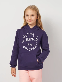 Дитяче худі для дівчинки Levi`s Lvg Levis Pullover Hoodie 3EL279-PAS-LY 116 см Фіолетове (3666643116750)