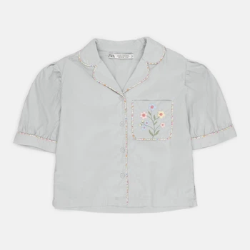 Футболка для дівчат Zara 6895/600 134 см Сіра (06895600406093)