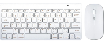 Комплект бездротовий Winner Group Keyboard with mouse Bluetooth White (8591194109164)