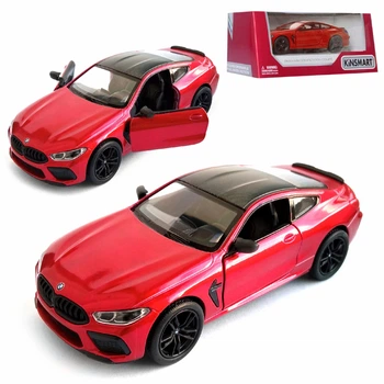 Дитяча металева машинка BMW M8 Competition Coupe іграшкова колекційна масштабна залізна авто модель іграшка для дітей БМВ М8 відкриваються двері червона 12.5 см