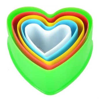 Формочки фигурные для печенья "Heart" 5шт/наб 9.5*3.5см Home R98054