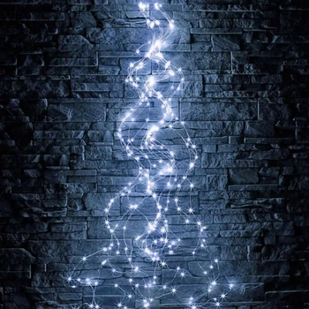 LED гірлянда "Кінський хвіст" | Холодний білий колір | Довжина 3 м, 20 ниток