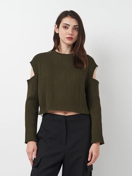 Светр жіночий Zara 1165/450 M Хакі (01165004505032)