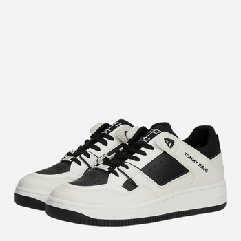 Sneakersy męskie do kostki Tommy Hilfiger EM0EM01508-BDS 41 Czarny/Biały (8720637393277)